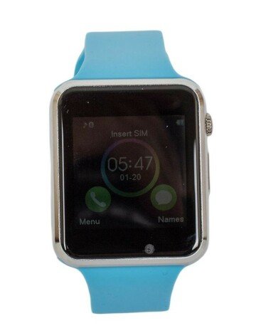 Smartwatch cu Telefon iUni A100i, BT, LCD 1.54 Inch, Camera, Albastru